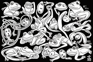 Frogs tattoo idea