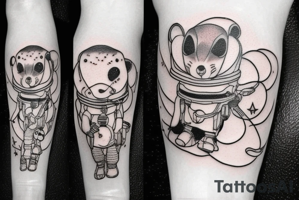 mouse astronaut tattoo idea