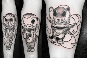 mouse astronaut tattoo idea