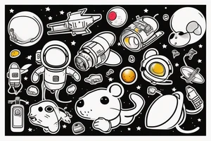 mouse astronaut tattoo idea