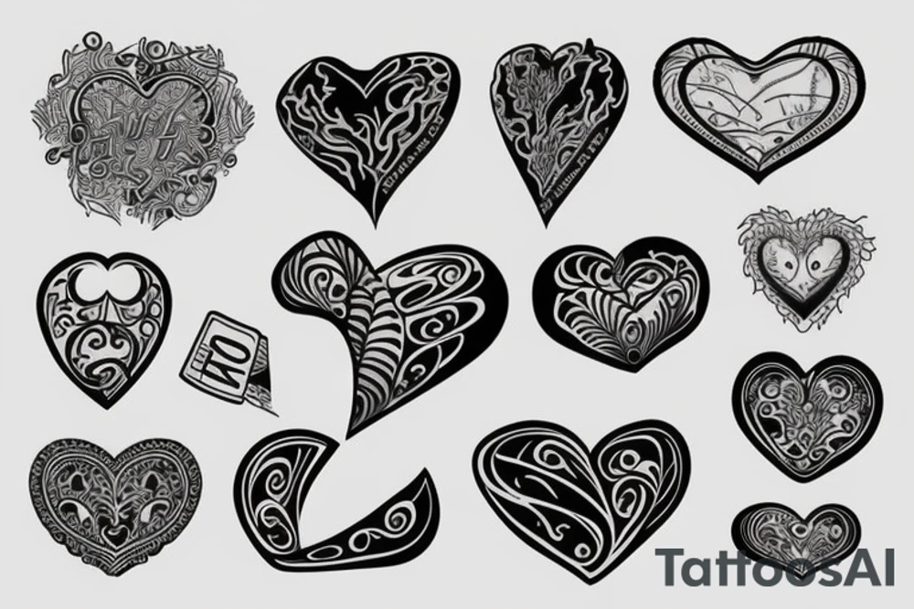 One heart tattoo idea