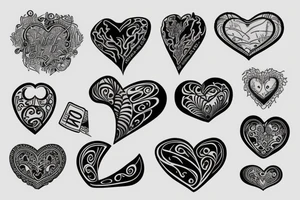 One heart tattoo idea
