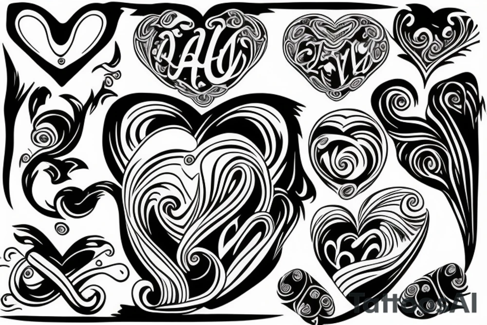 One heart tattoo idea