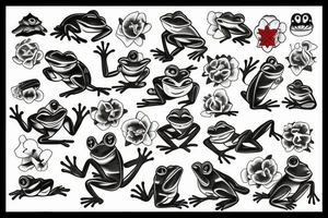 Frogs tattoo idea