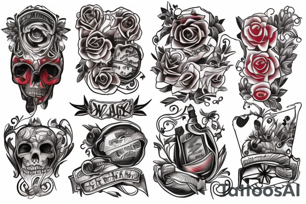 Whiskey red label tattoo idea