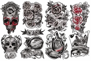 Whiskey red label tattoo idea