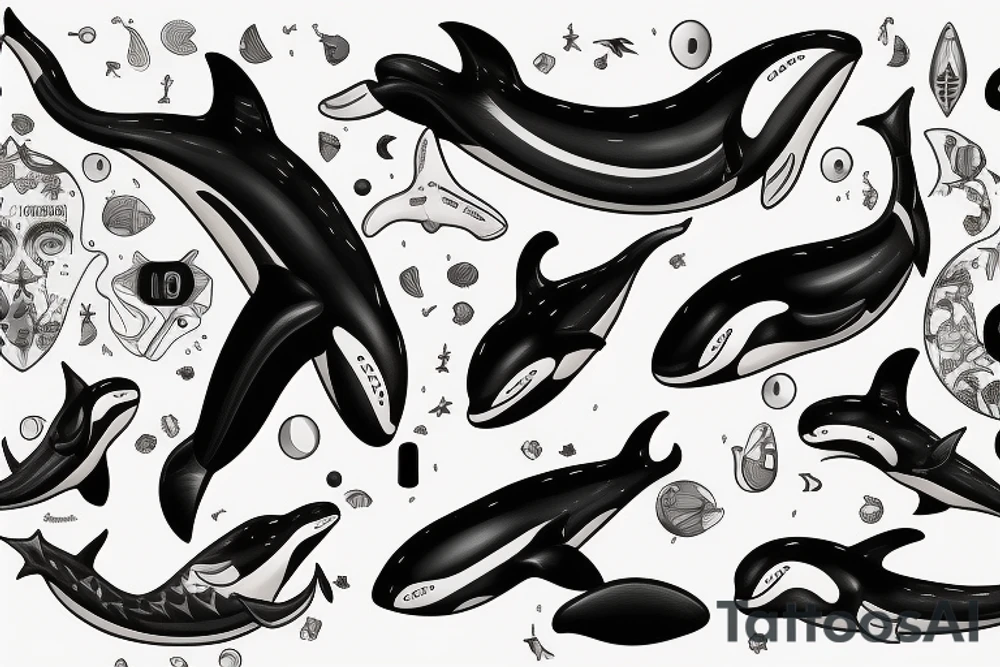 killer whale tattoo idea