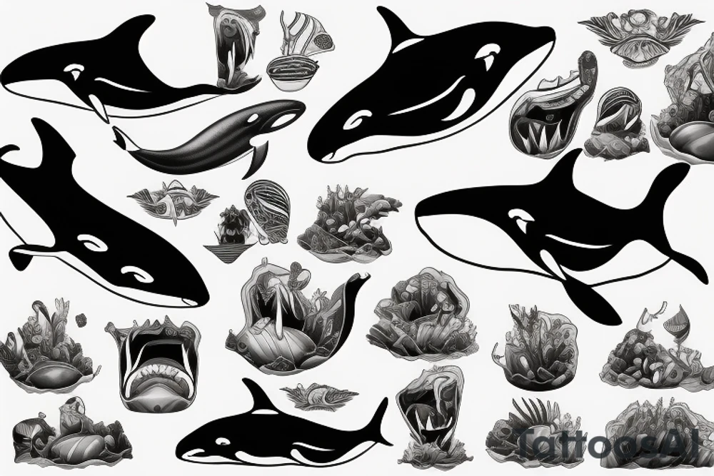 killer whale tattoo idea