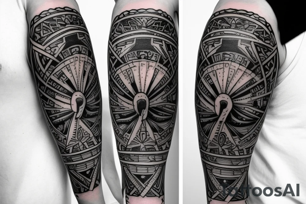 Double-barrelled horizontal shotgun on the crook of the elbow from the inside of the arm tattoo idea