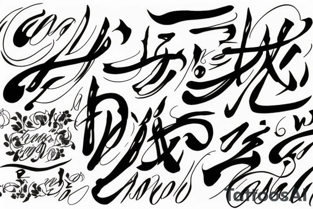 "ander" Calligraphy tattoo idea