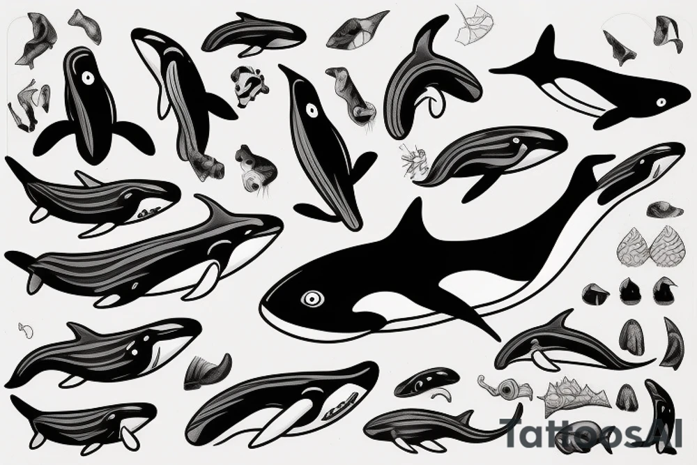 killer whale tattoo idea
