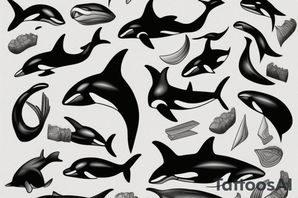 killer whale tattoo idea