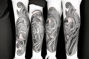 Double-barrelled horizontal shotgun on the crook of the elbow from the inside of the arm tattoo idea