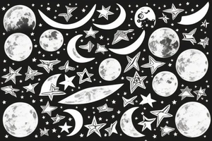 Moon in air tattoo idea