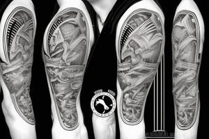 Double-barrelled horizontal shotgun on the crook of the elbow from the inside of the arm tattoo idea
