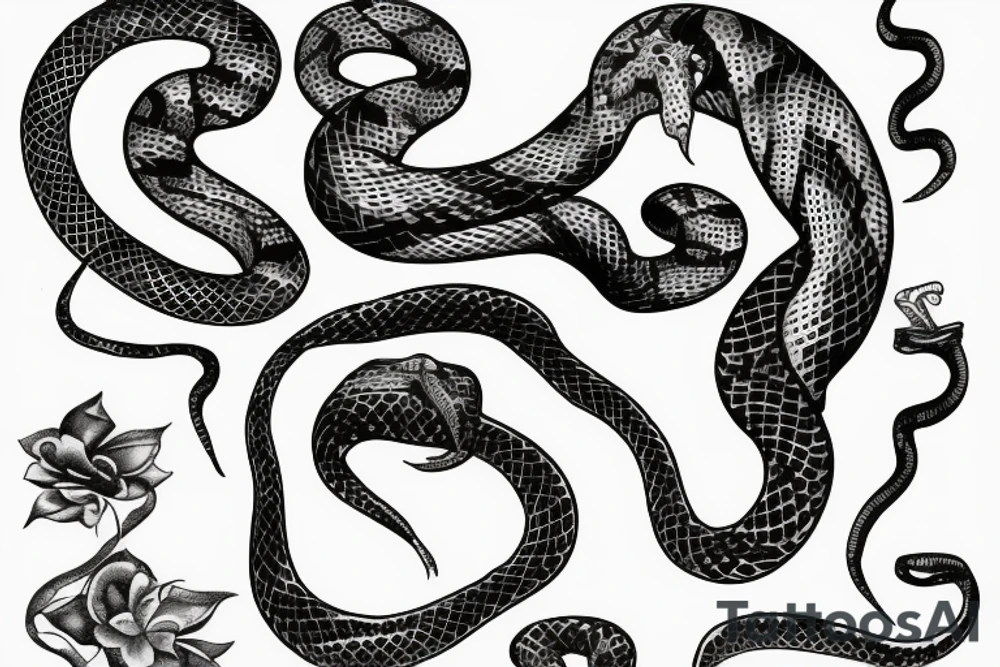 Snake jazz tattoo idea