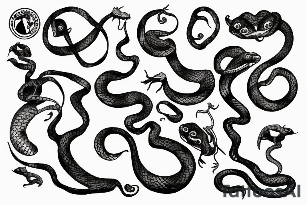 Snake jazz tattoo idea