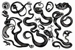 Snake jazz tattoo idea