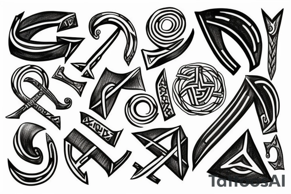 Scandinavian runes tattoo idea