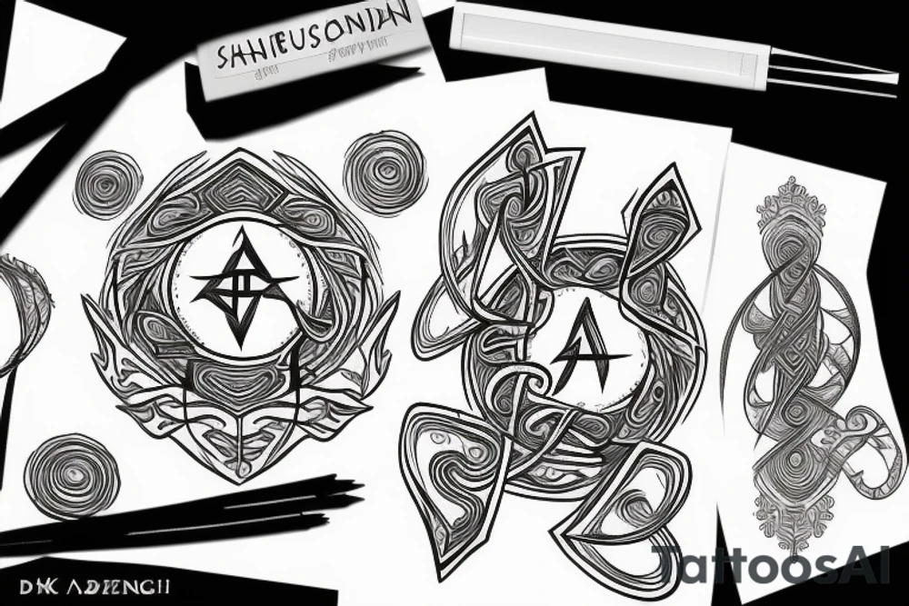 Scandinavian runes tattoo idea