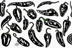black jalapeno pepper tattoo idea
