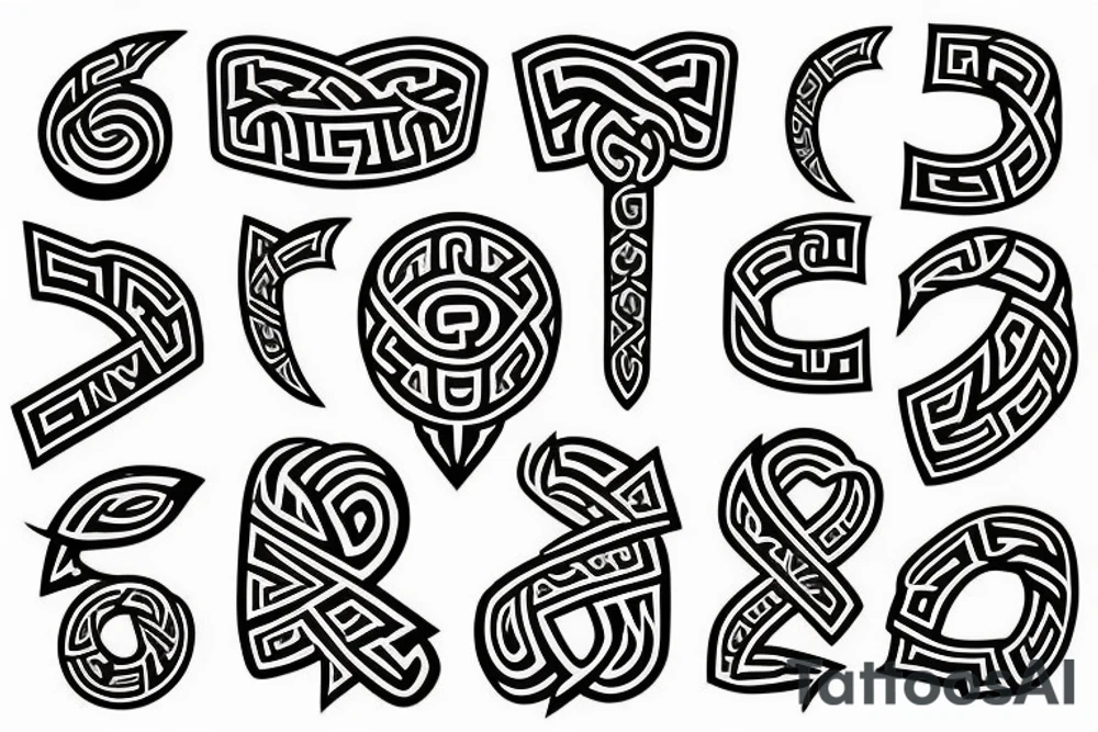 Scandinavian runes tattoo idea