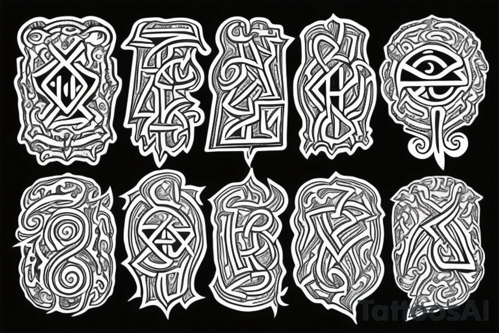 Scandinavian runes tattoo idea