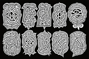 Scandinavian runes tattoo idea