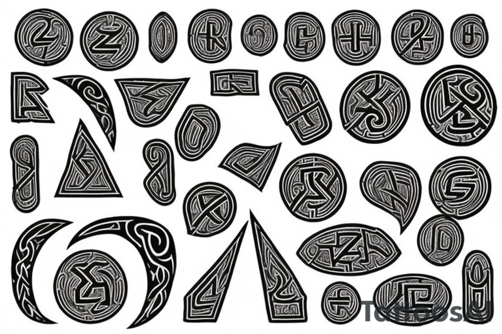 Scandinavian runes tattoo idea
