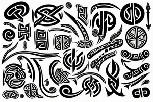 Scandinavian runes tattoo idea