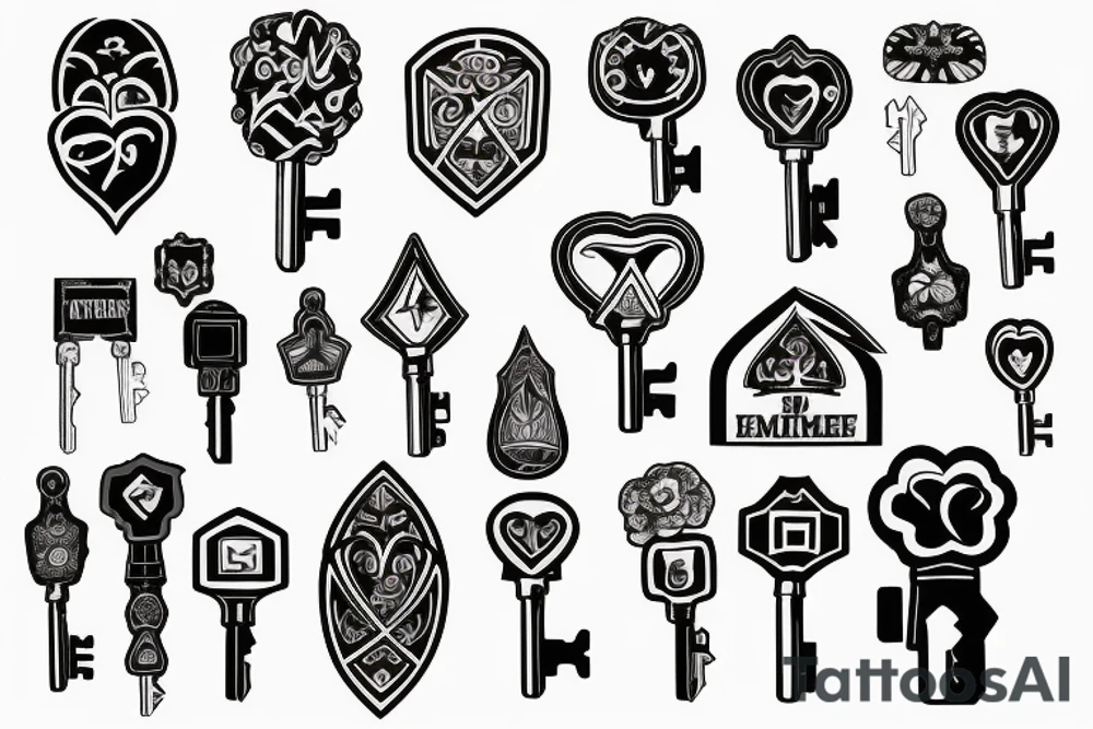 small door key tattoo idea