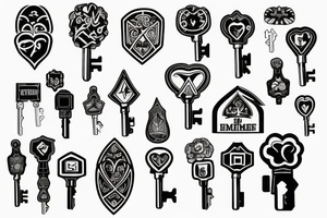 small door key tattoo idea