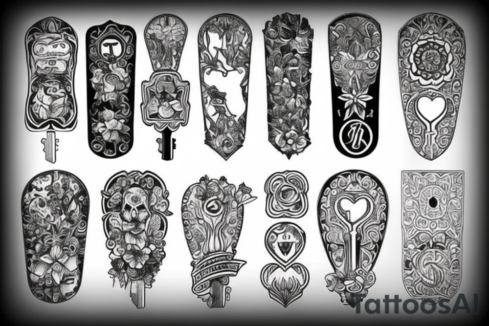 small door key tattoo idea