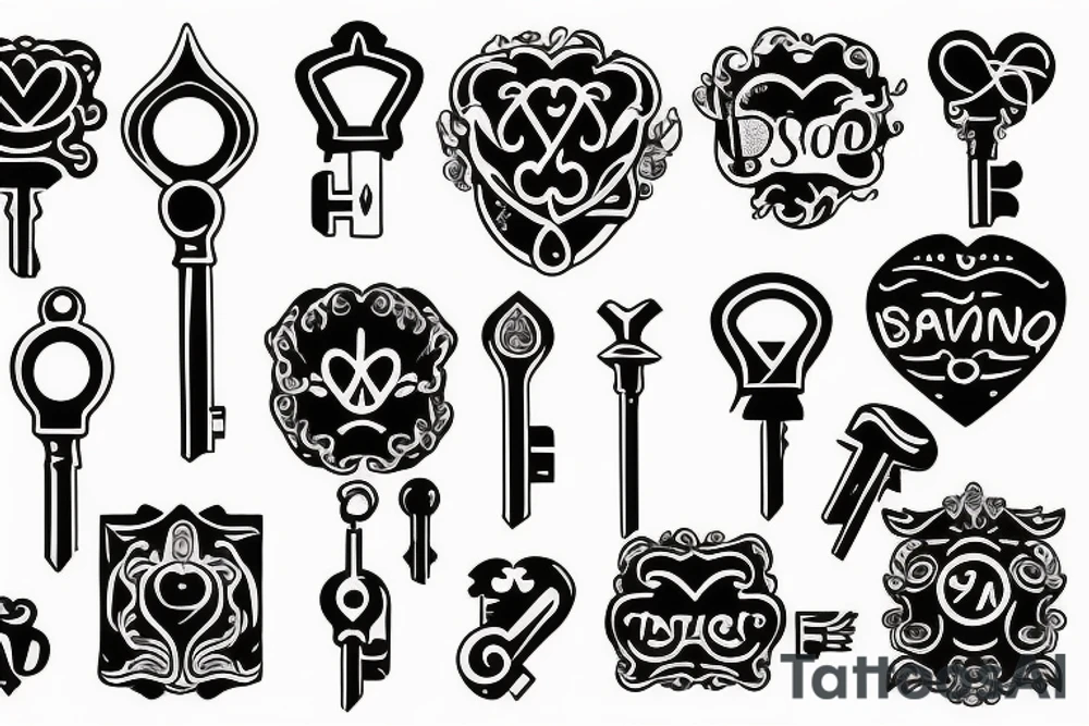 small door key tattoo idea