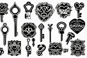 small door key tattoo idea