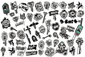small door key tattoo idea