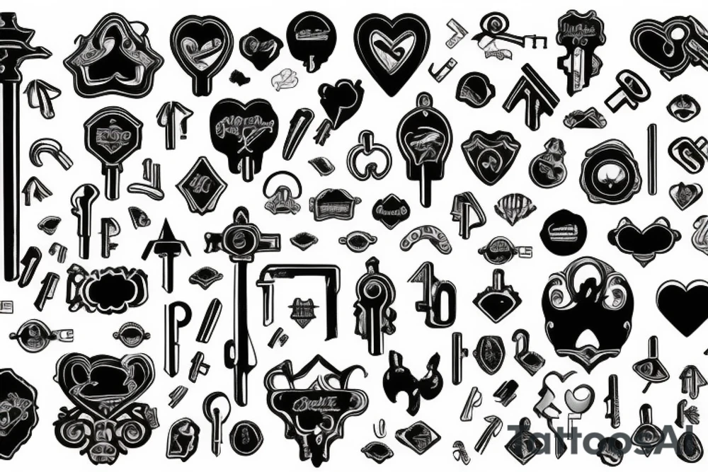 small door key tattoo idea