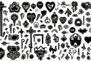 small door key tattoo idea