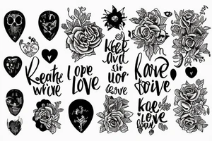 Incorporate phrase keep alive love always tattoo idea