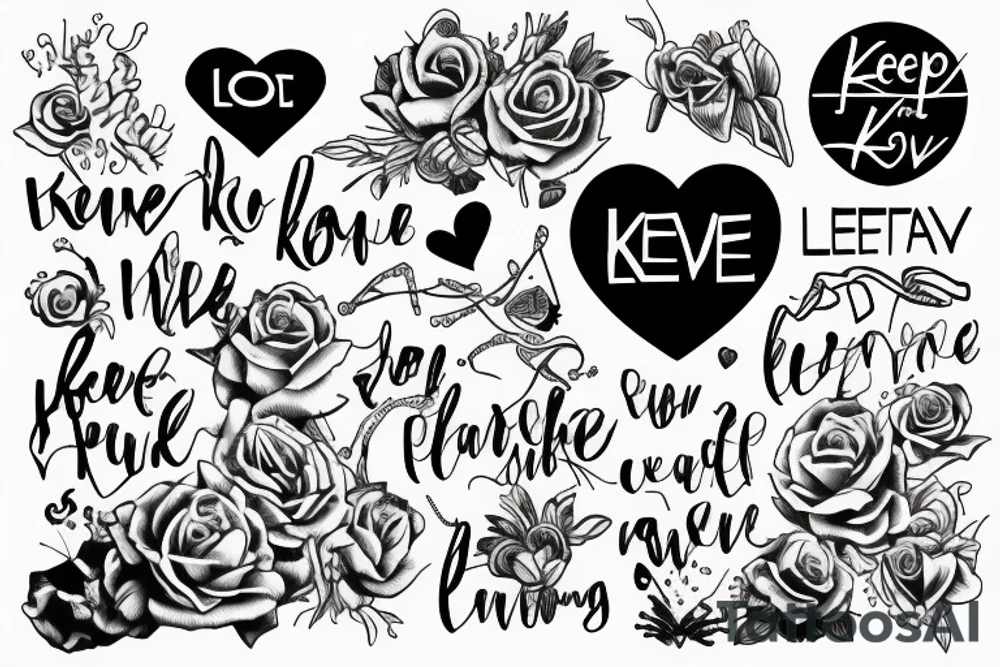 Incorporate phrase keep alive love always tattoo idea