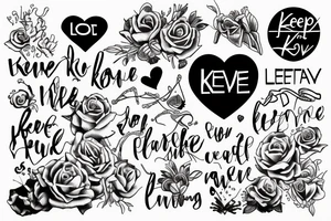 Incorporate phrase keep alive love always tattoo idea
