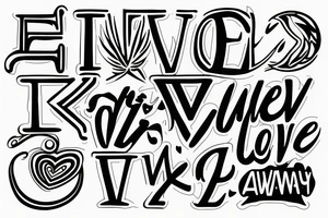 Phoenix with phrase keep alive love always tattoo idea