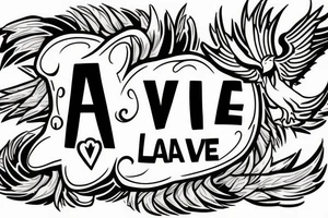 Phoenix with text keep alive love always tattoo idea