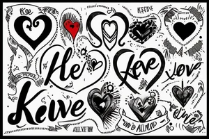 Heart.    Text reads keep alive love always tattoo idea