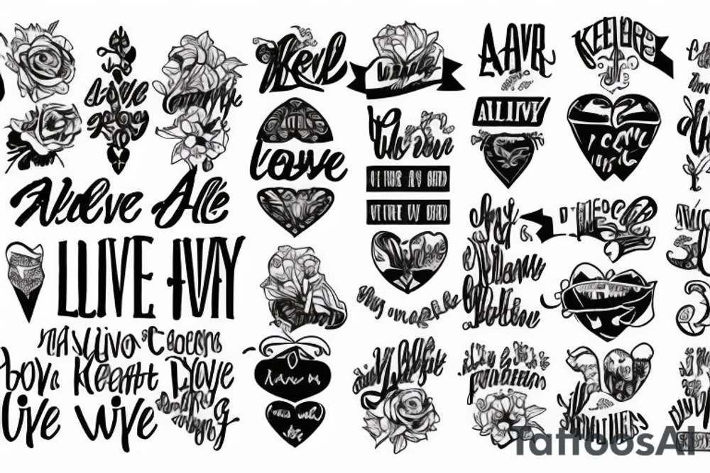 Keep alive love always tattoo idea