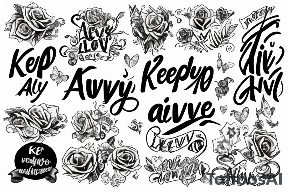 Keep Alive Love Always tattoo idea