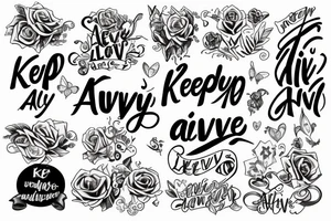 Keep Alive Love Always tattoo idea