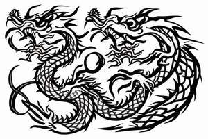A Chinese dragon in a figure 8 tattoo idea