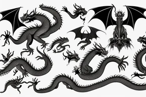 A circular dragon tattoo idea