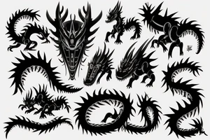 A robotic dragon tattoo idea